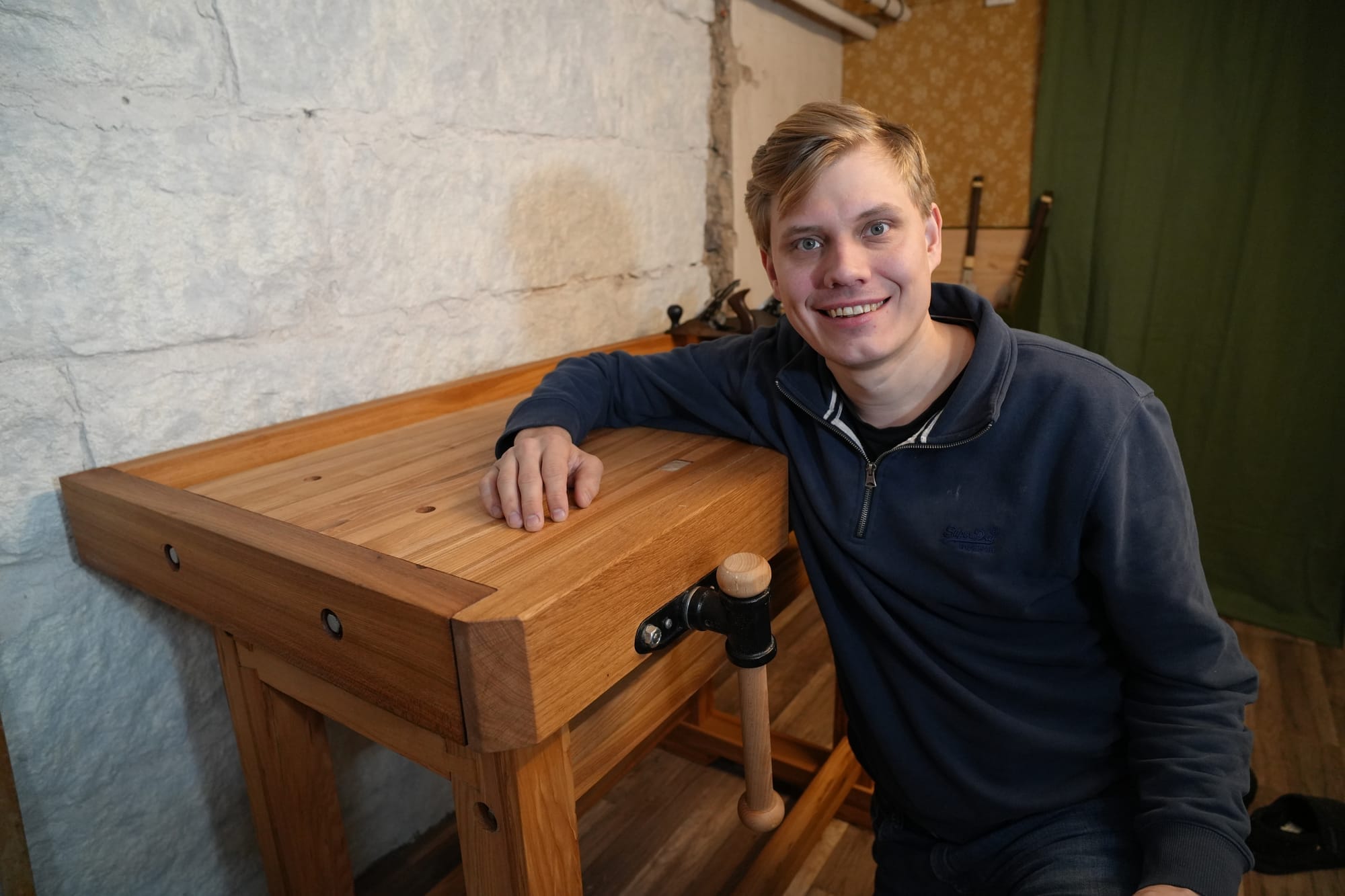 Picture of me next to my workbench