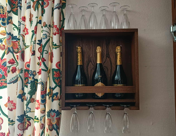 Finished cabinet on the wall